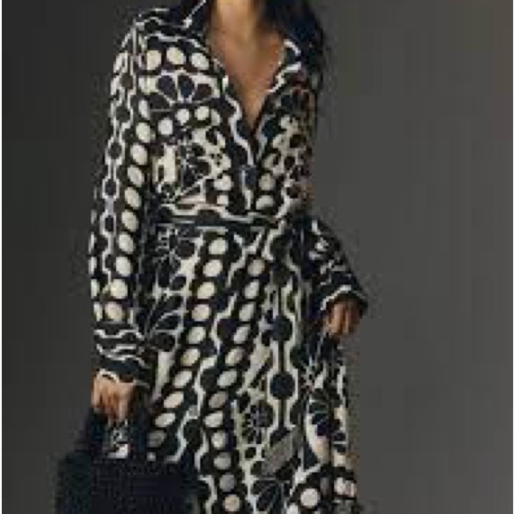 NWT Farm Rio Black Palermo Shirtdress, S - Picture 6 of 7